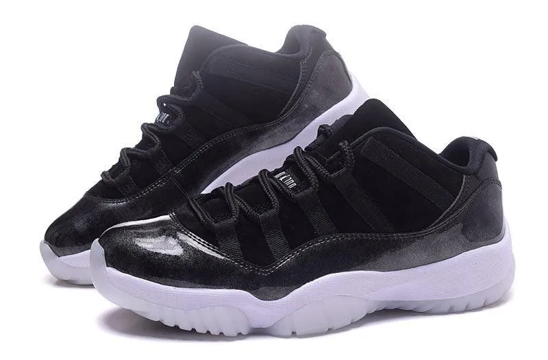 Jordan 11 Low Black Metallic Silver Sneakers