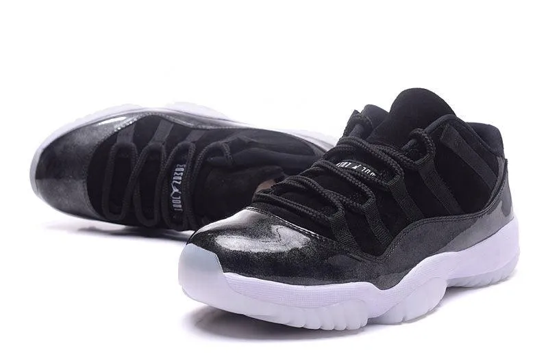 Jordan 11 Low Black Metallic Silver Sneakers