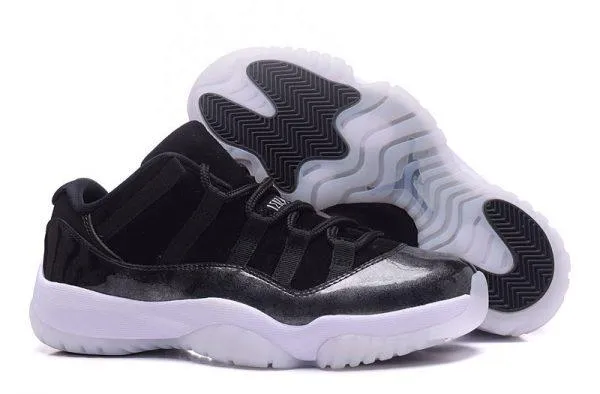 Jordan 11 Low Black Metallic Silver Sneakers