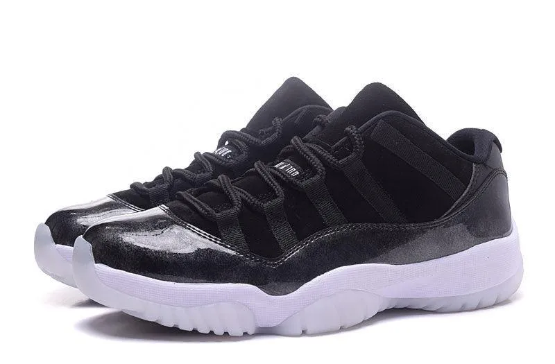 Jordan 11 Low Black Metallic Silver Sneakers