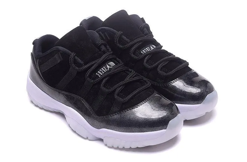 Jordan 11 Low Black Metallic Silver Sneakers