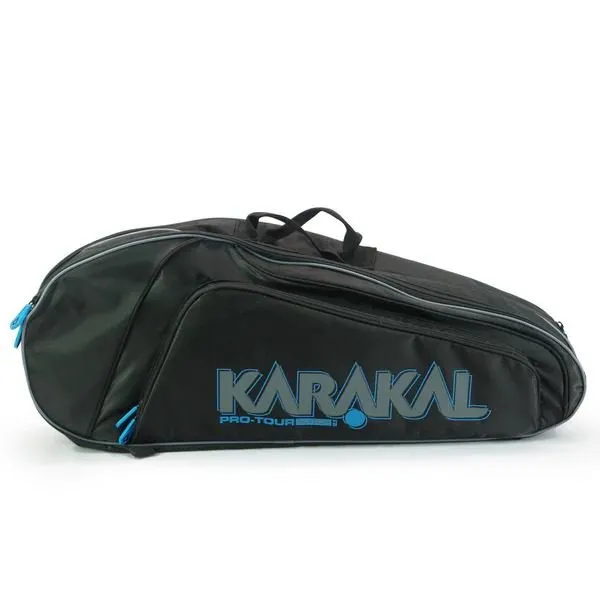 Karakal Pro Tour 2.1 Match 4 Racket Bag Comfortable Shoulder Straps Blue