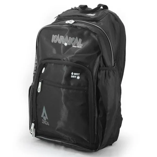 Karakal Pro Tour 30 2.1 Secure Zip Trave Friendly Backpack