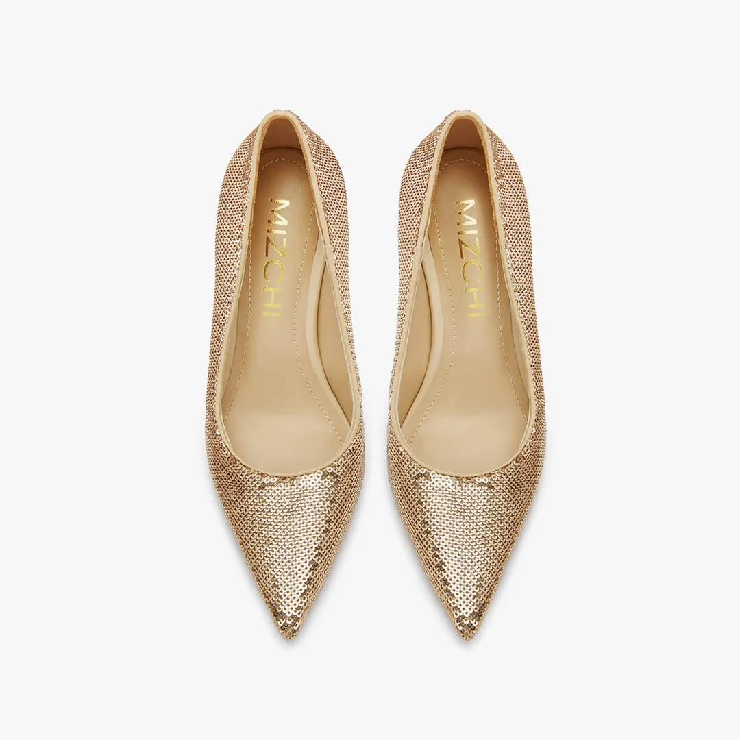 *Kayte - Gold Glitter Party Pump