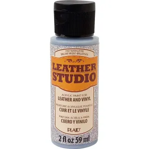 Leather Studio Paint Silver Glitter 2 Oz.