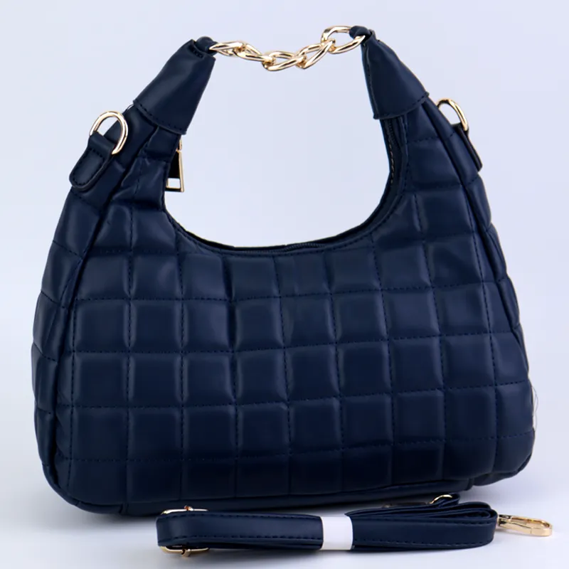 Medium Quilted Hobo Bag Women Leather Handbag