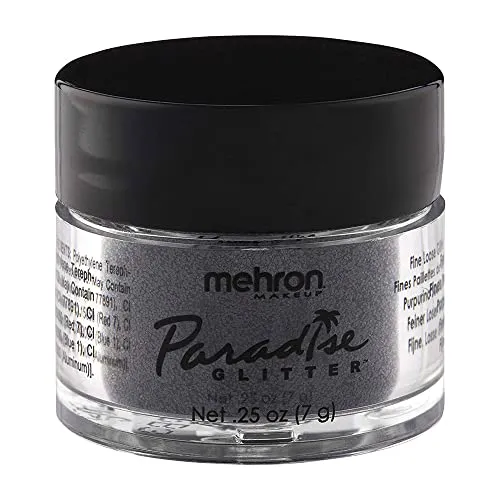 Mehron Makeup Paradise AQ Glitter (.25 oz) (BLACK)