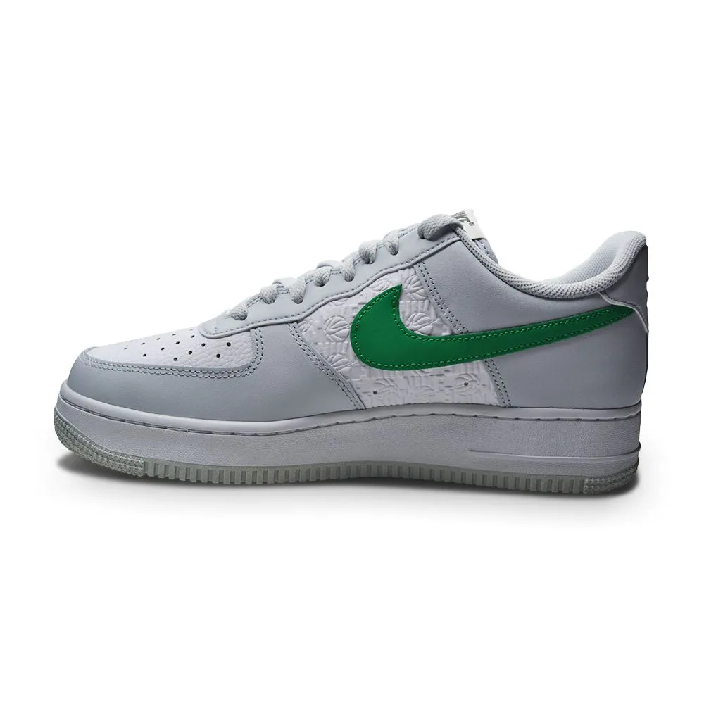 Mens Nike Air Force 1 '07 AF1 - FD0667 001 - EMB 'Embossed Hoops - Bone Green'