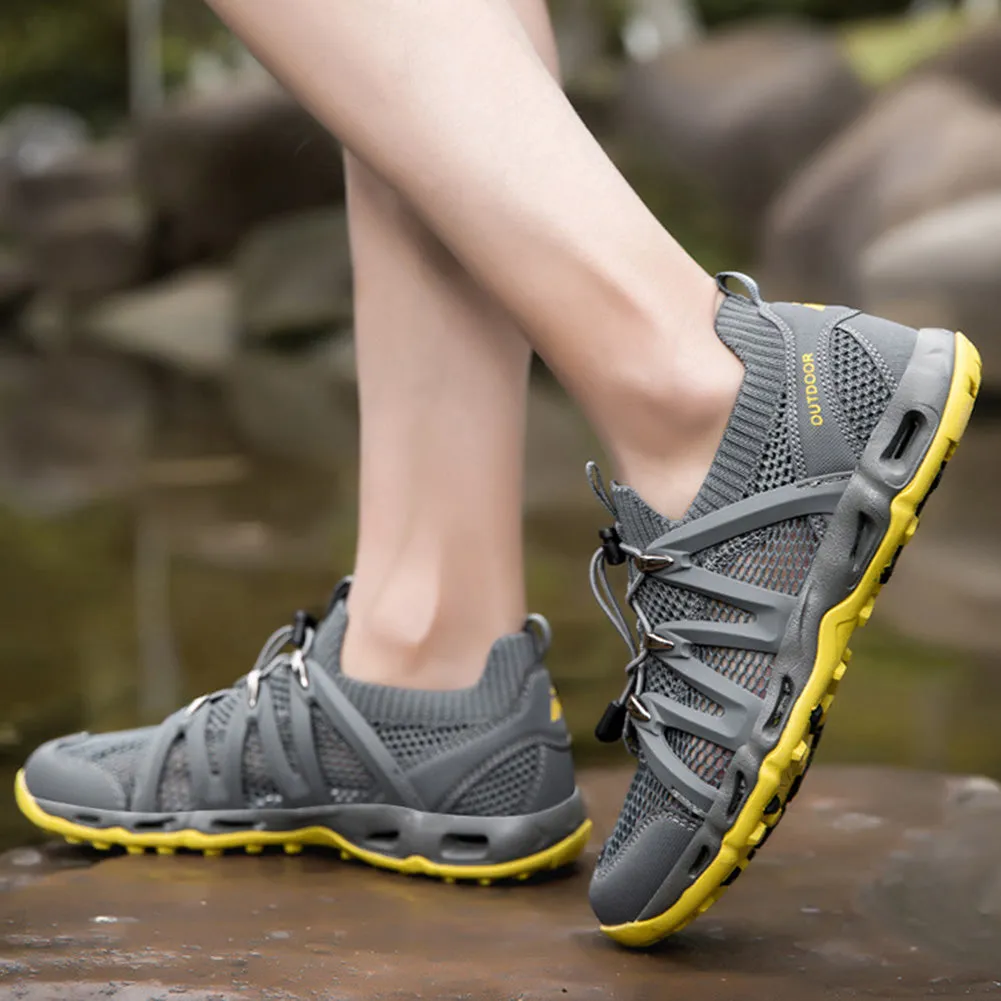 Mesh Breathable Slip Resistant Shock Absorbing Camping Hiking Shoes