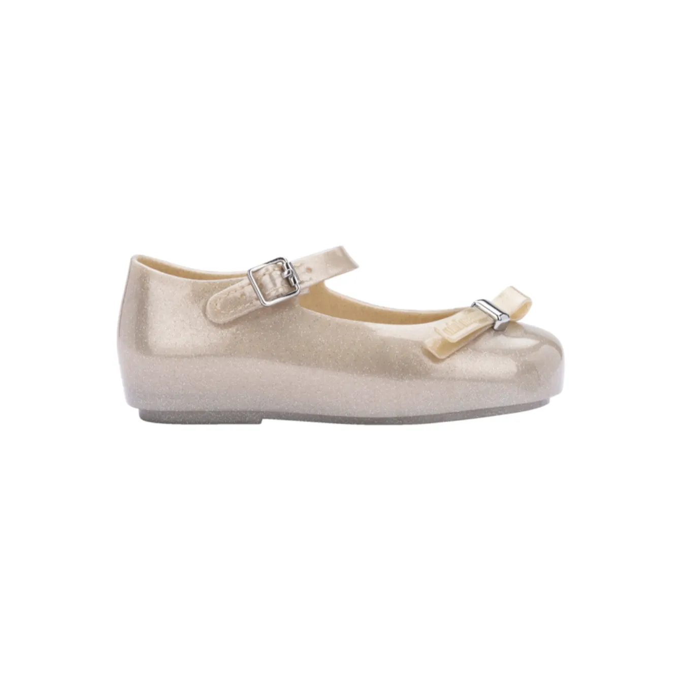 Mini Melissa Mini Dora BB - White / Gold Glitter