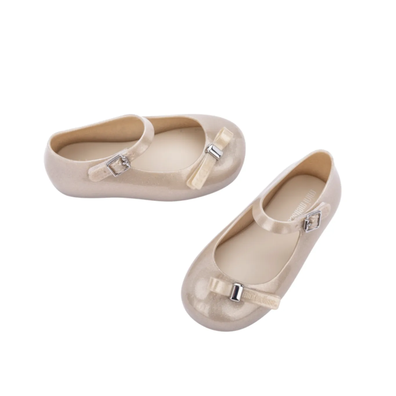 Mini Melissa Mini Dora BB - White / Gold Glitter