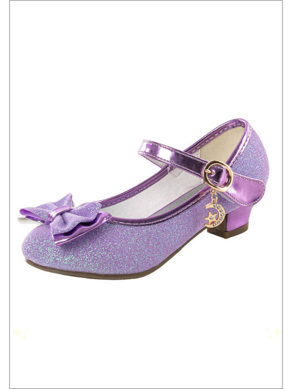 Moon and Stars Shimmer Princess Heels by Liv and Mia