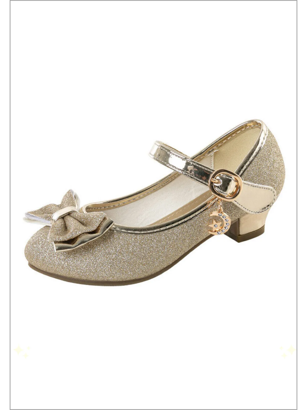 Moon and Stars Shimmer Princess Heels by Liv and Mia