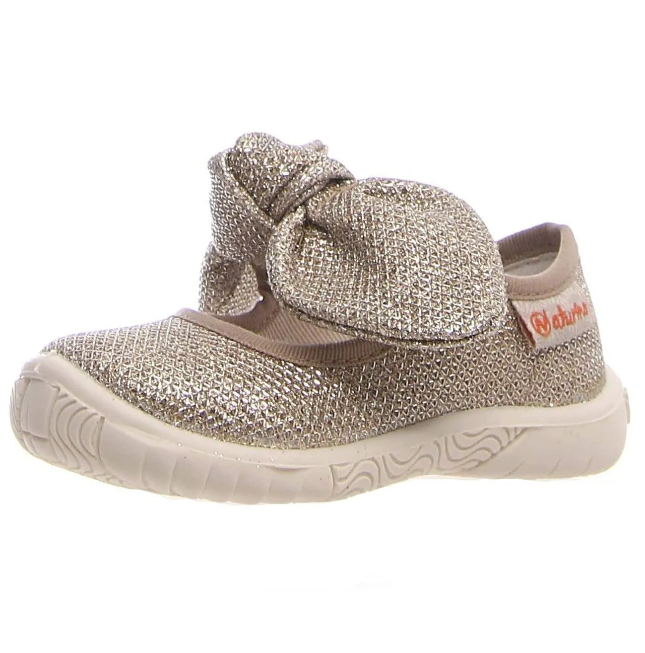 Naturino Girl's Alagna Glitter Zip Shoes - Platinum