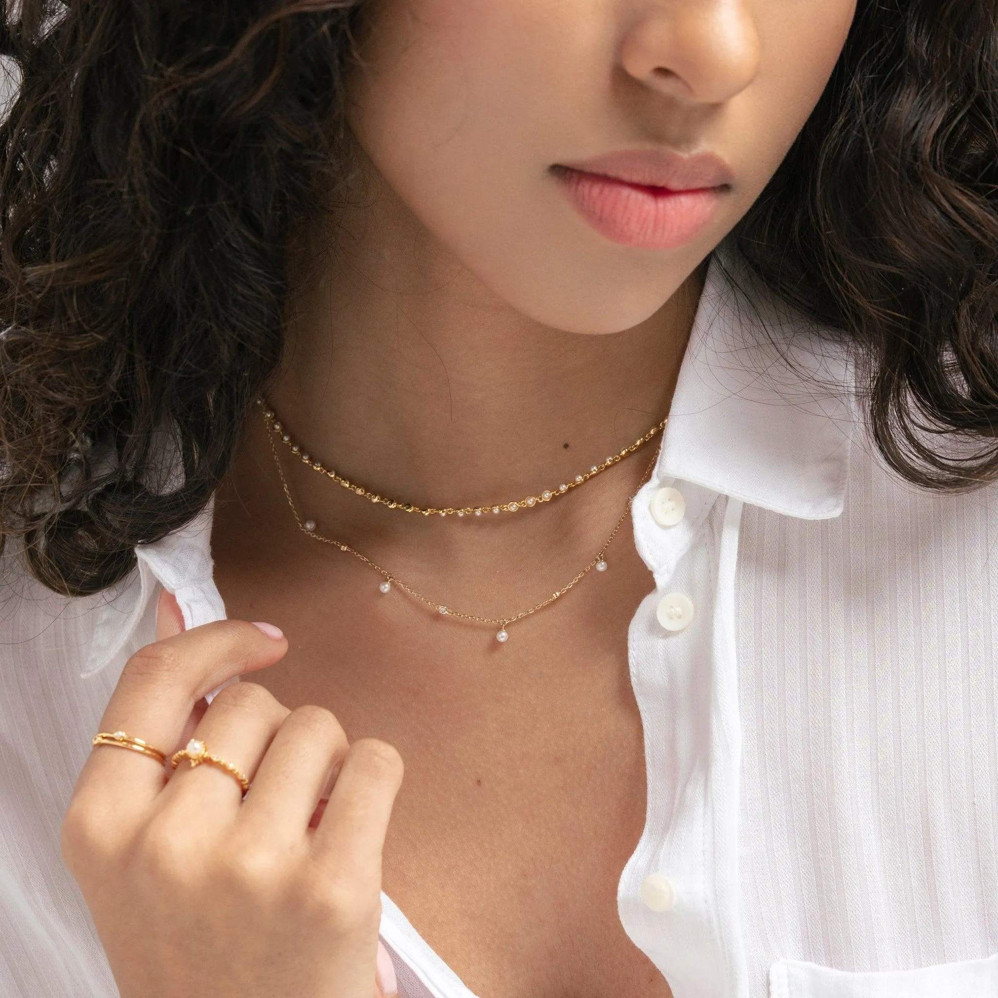 Nephelai Pearl Tennis Necklace