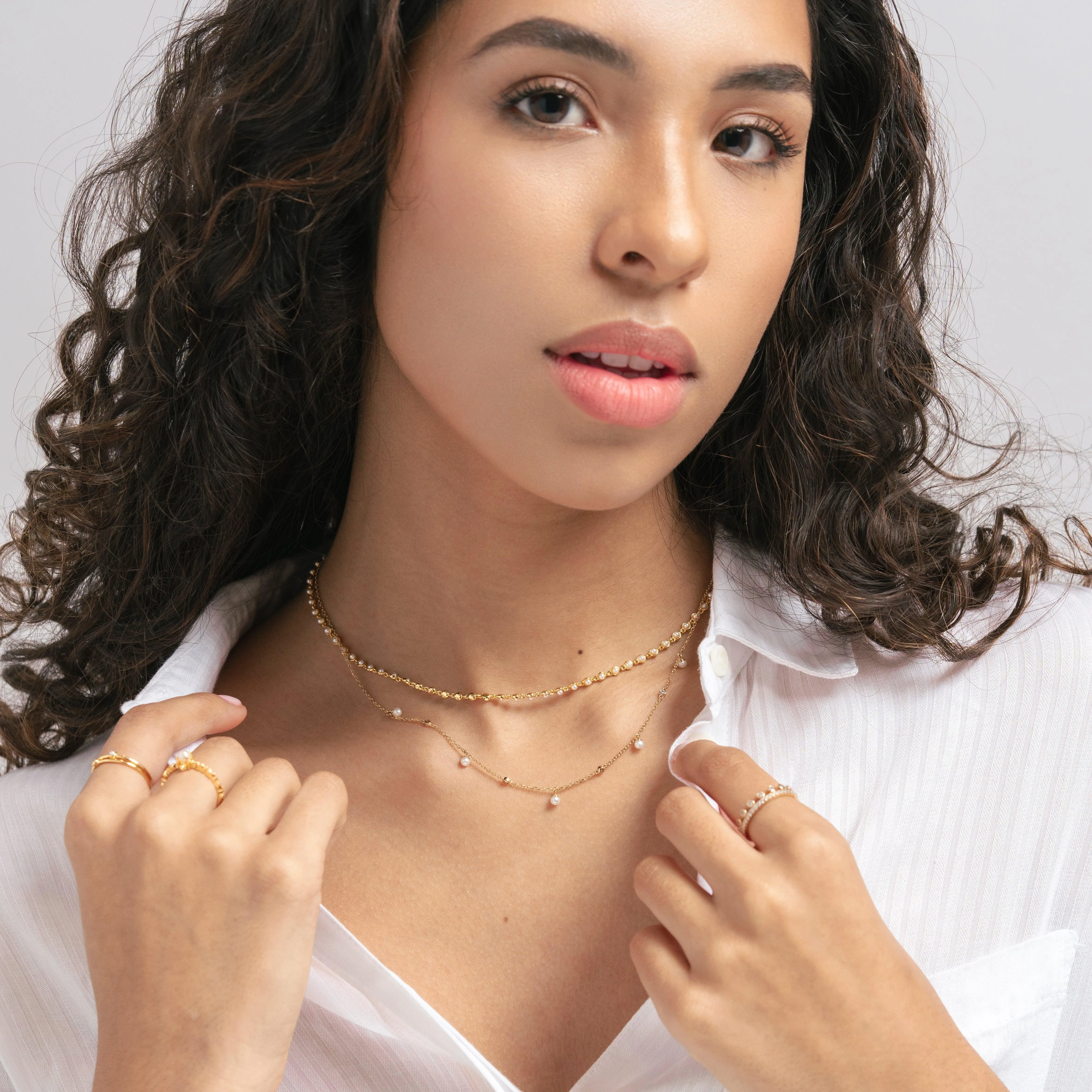 Nephelai Pearl Tennis Necklace