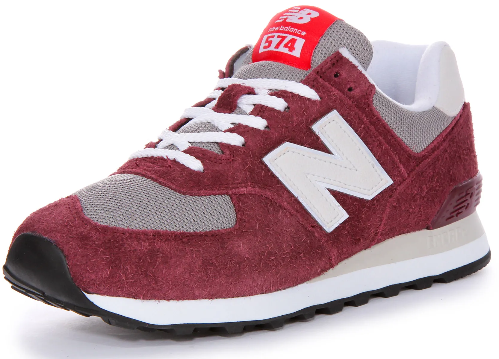 New Balance U574 BGH Trainers In Burgundy