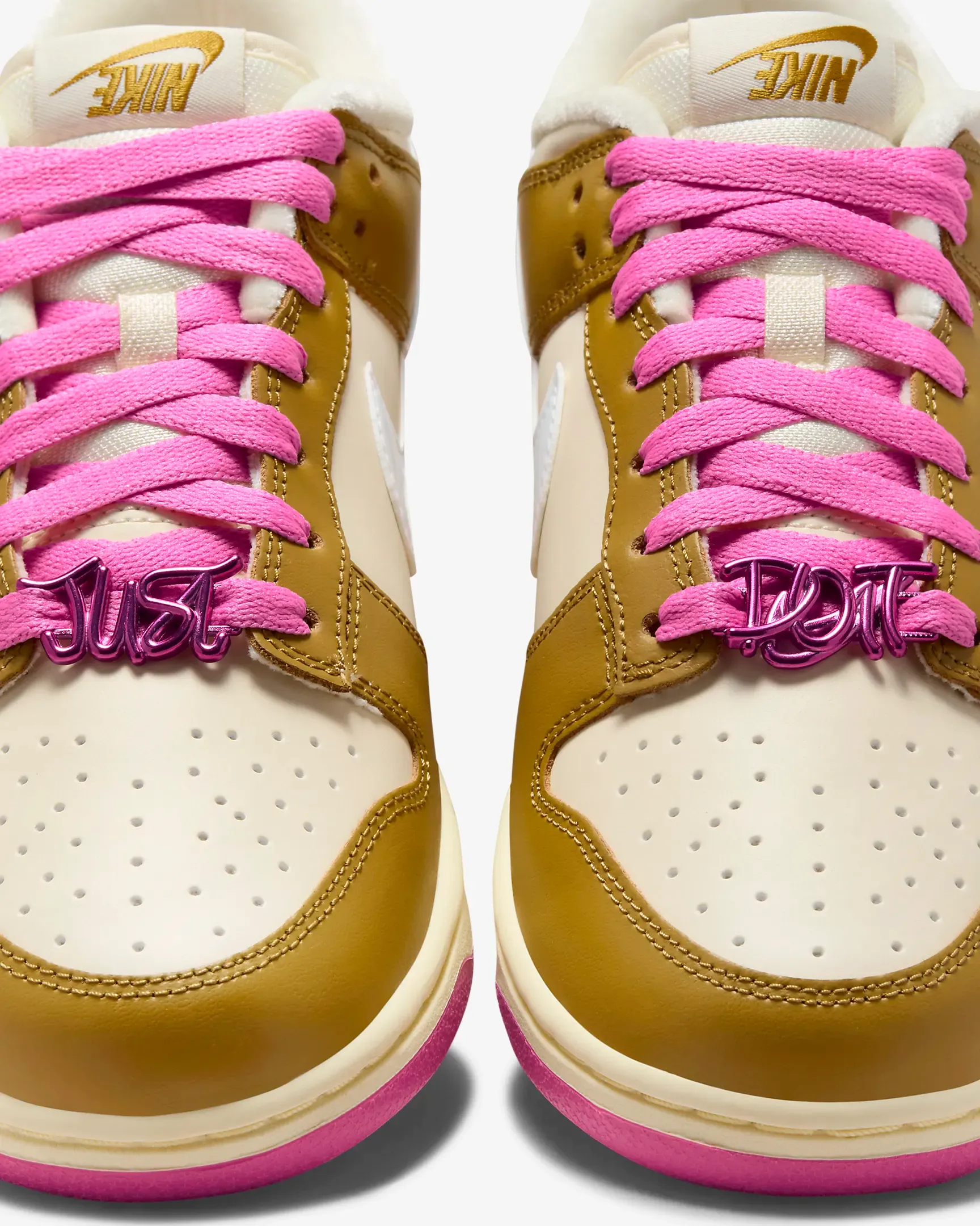 Nike Women's Dunk Low SE Shoes - Bronzine / Playful Pink / Alabaster / Coconut Milk