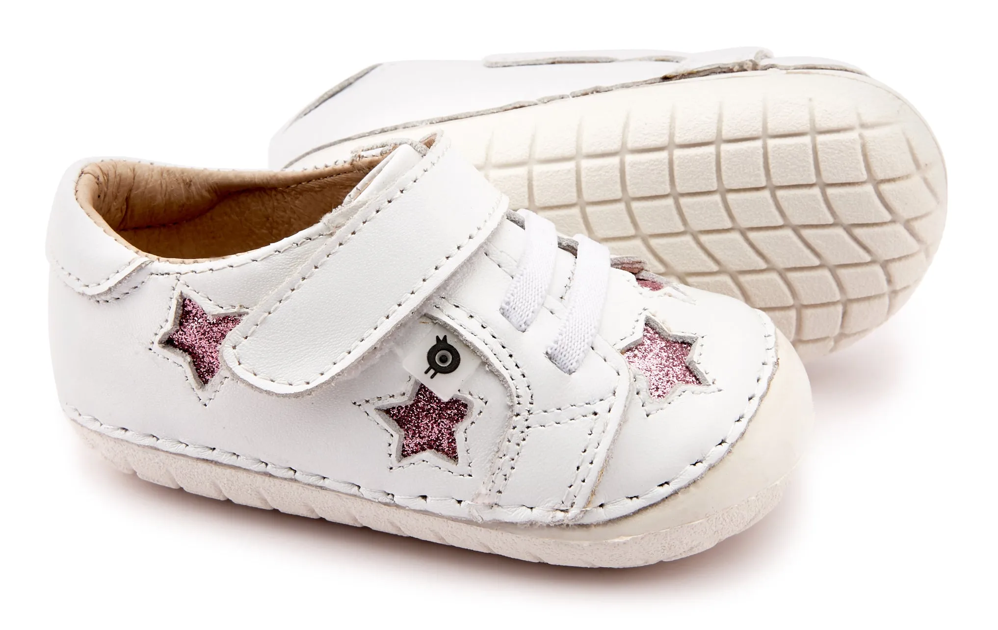 Old Soles Girl's 4045 Starey Pave Sneakers - Snow/Glam Pink