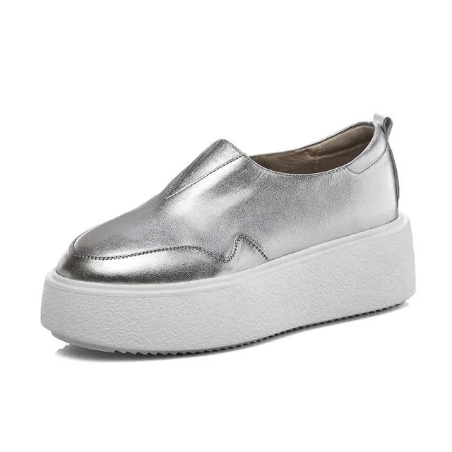 Omi Women's Platform Casual Vulcanized Shoes