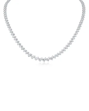 Pear CZ Tennis Necklace