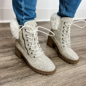 "Blink" By Very G Sparkle and Fur Lace Up Boots