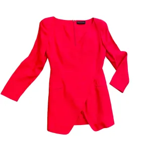 Red Linen Top by Donna Karan