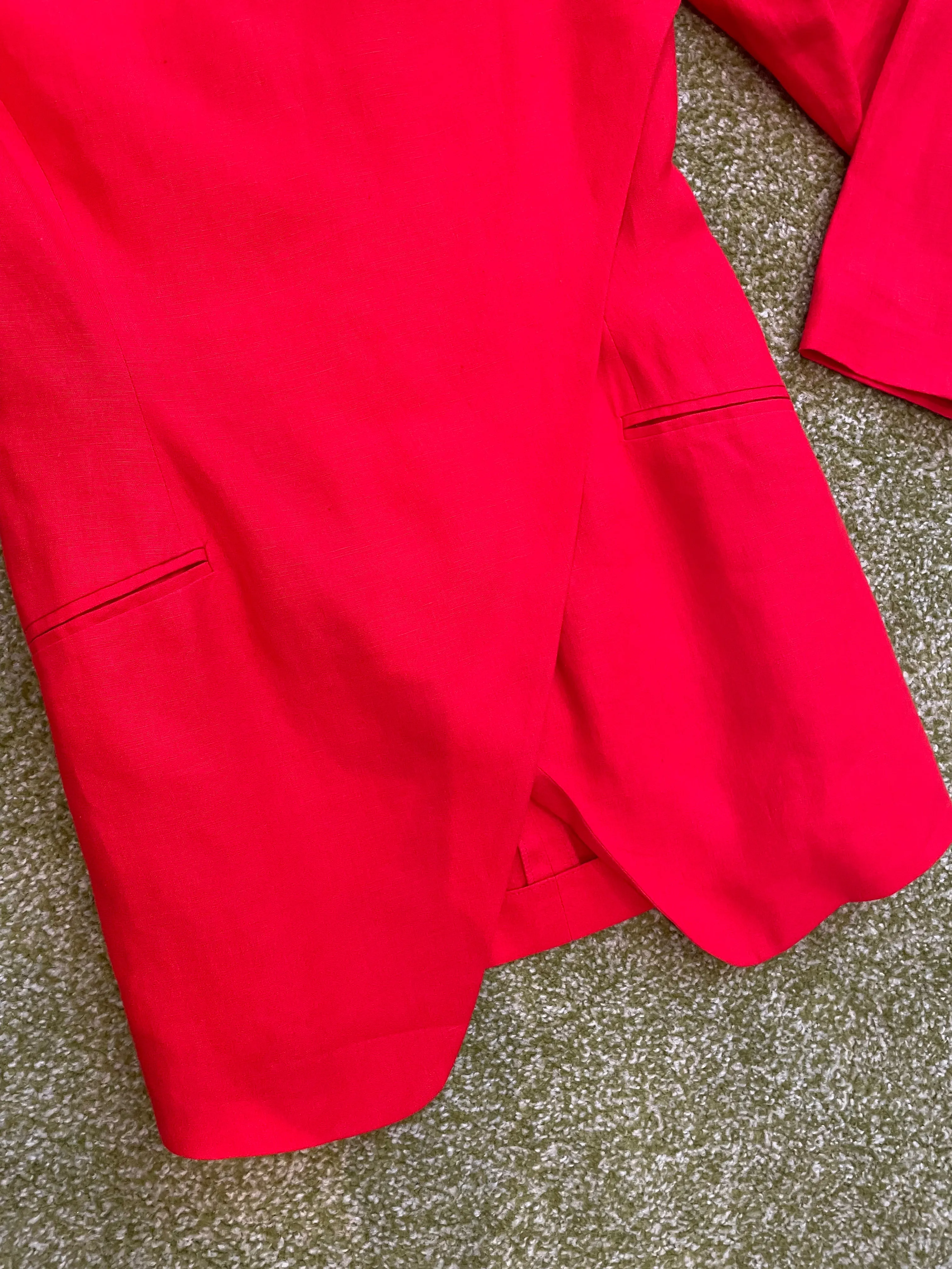 Red Linen Top by Donna Karan