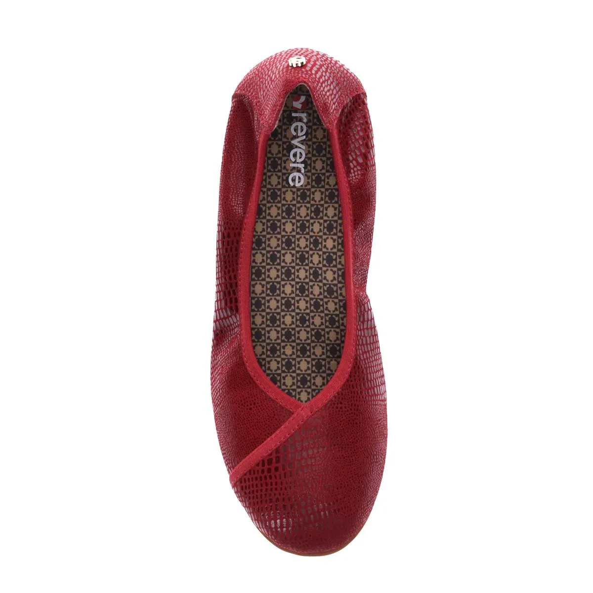 Revere Nairobi Women Slip-on Casual Shoes In Cherry Lizard