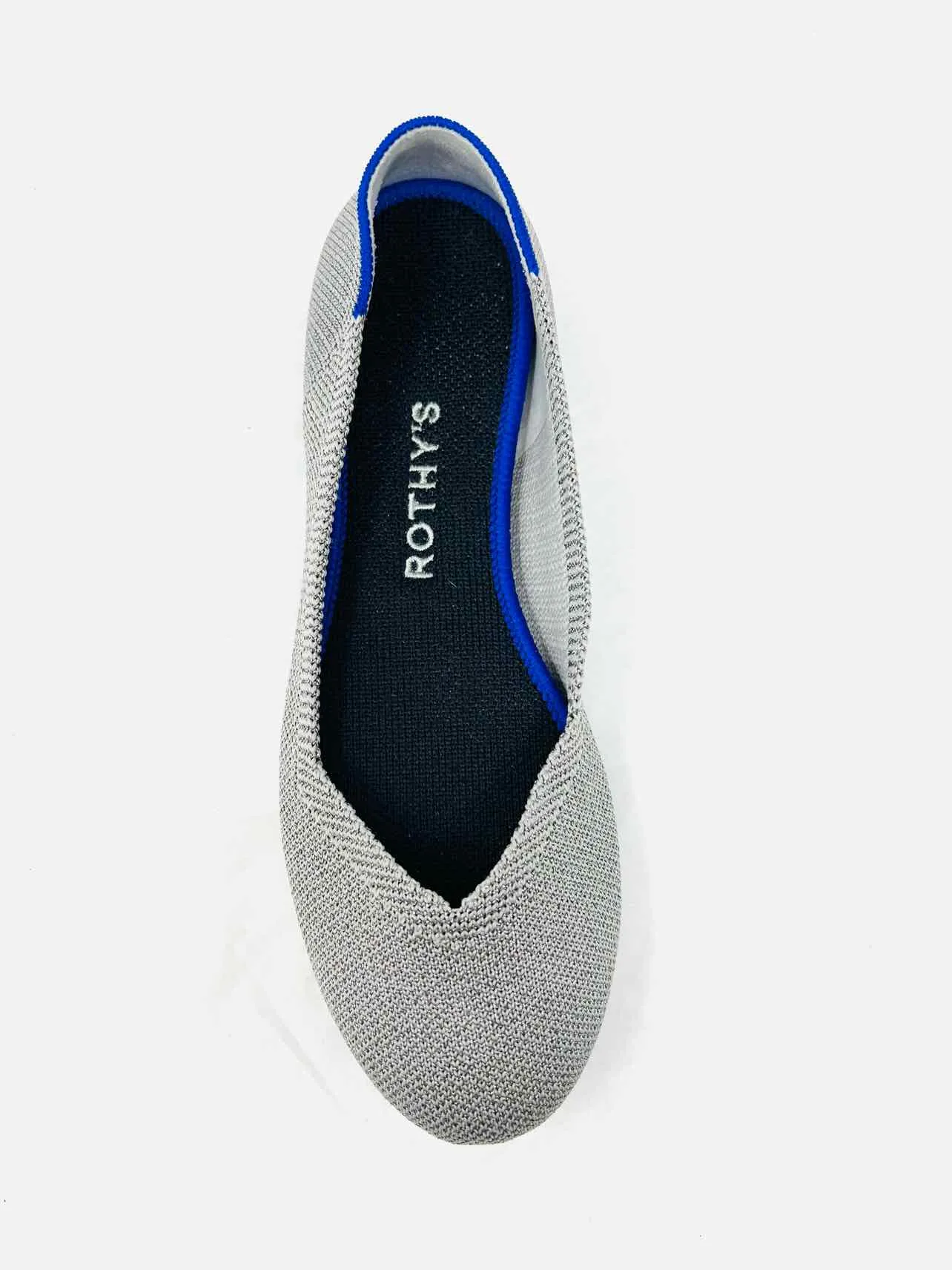 Rothy's Size 6 Gray/Silver Glitter Knit Shoes Flats