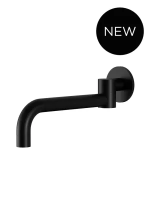 Round Swivel Wall Spout - Matte Black