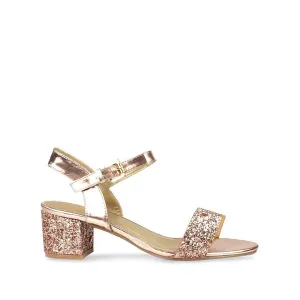 RUBY Block Heel Glitter Ankle Strap