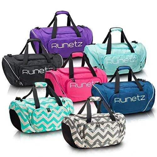 Runetz - Gym Bag for Women and Men - Ideal Workout Overnight Weekend Bag - Sport Duffle Bag - XL SIZE 30 x 14 x 12 inches - BLACK