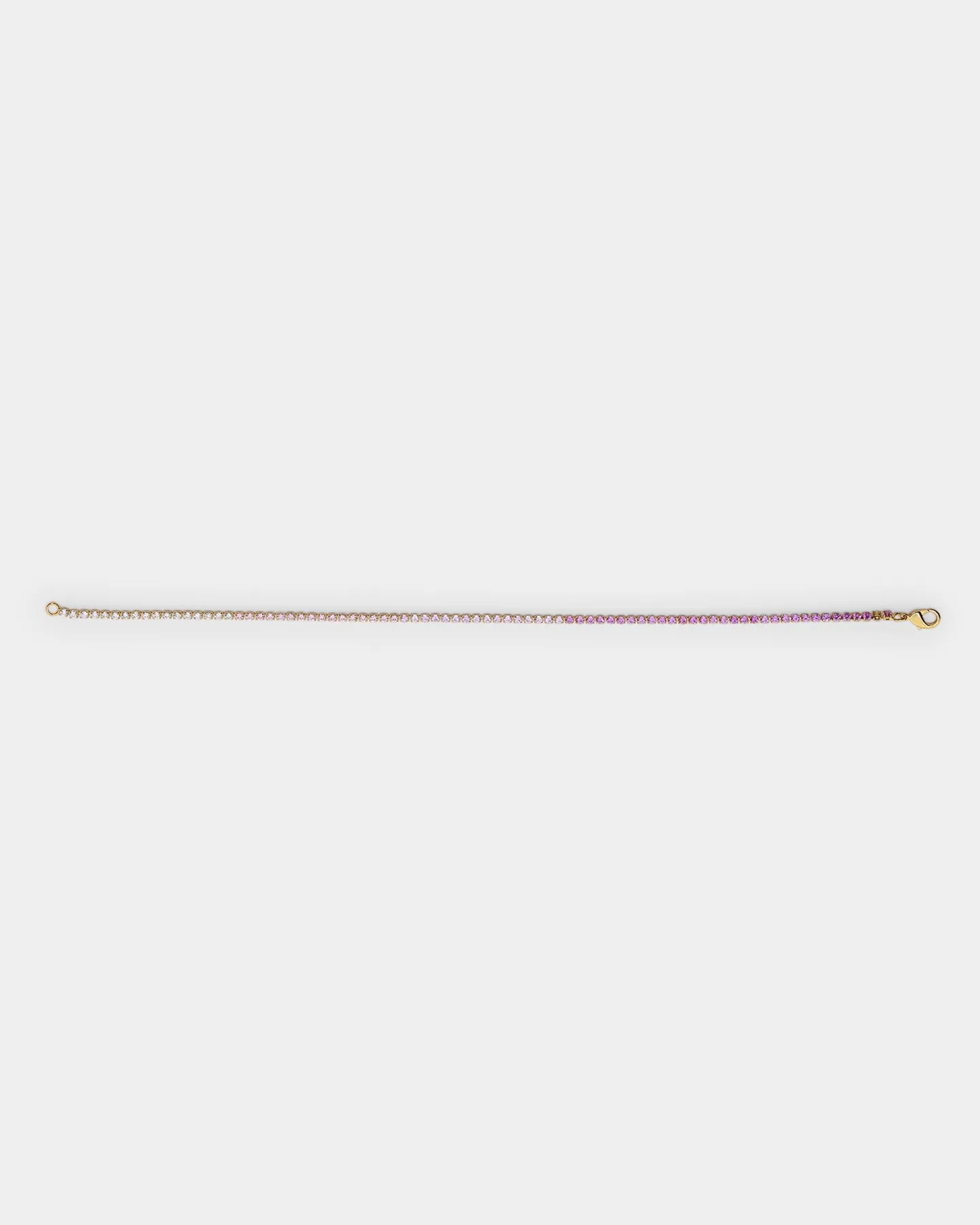 Saint Morta Micro Coloured Tennis Bracelet Gold/Pink