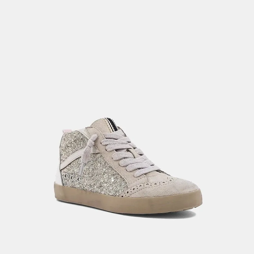 ShuShop Riley Kids Pearl Glitter High Top Sneaker