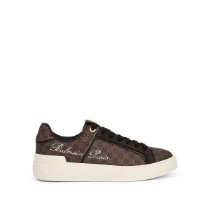 Signature Logo B-Court Sneaker in Brown