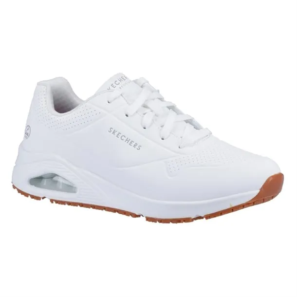 Skechers Mens UNO Slip Resistant Trainers 43 White - BA156-43