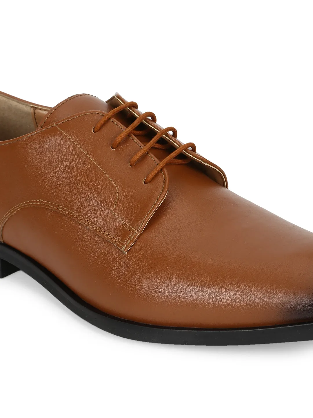 Tan PU Men's Low Heel Lace Up Shoes (TC-SM-5003-TANPU)