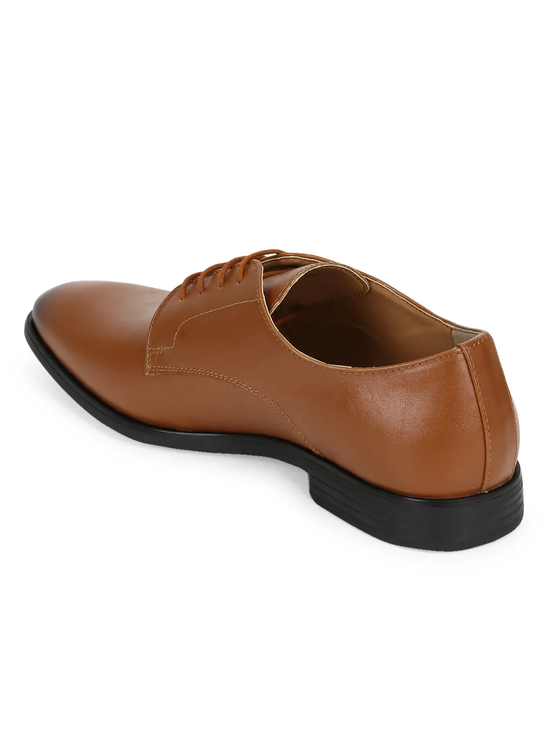 Tan PU Men's Low Heel Lace Up Shoes (TC-SM-5003-TANPU)