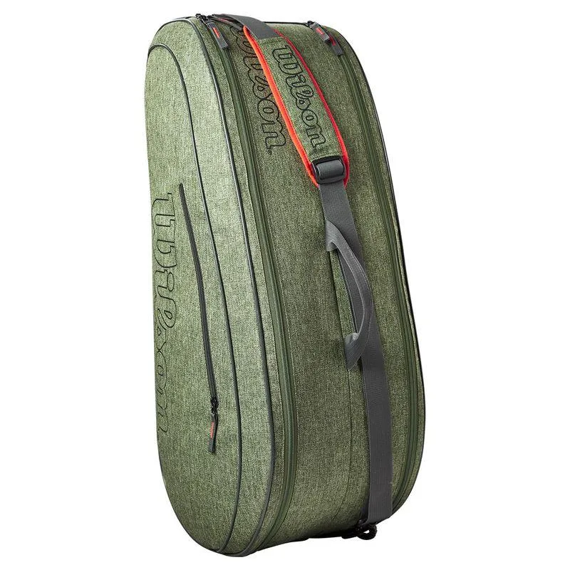 Team 6 Pack Tennis Racquet Bag Heather Green