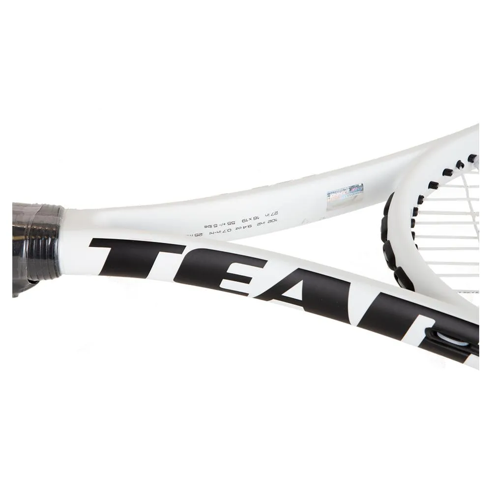 Team Speed Prestrung White and Black Tennis Racquet