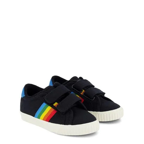 Tennis Mark Cox Rainbow Velcro Trainer (Black  Multi)