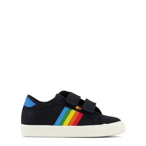 Tennis Mark Cox Rainbow Velcro Trainer (Black  Multi)