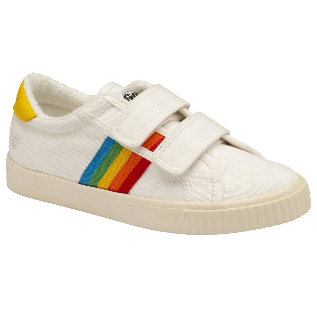 Tennis Mark Cox Rainbow Velcro Trainer (Off White   Multi)