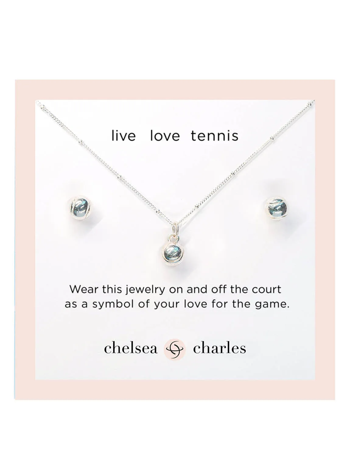 Tennis Necklace and Earrings Gift Set for Kids