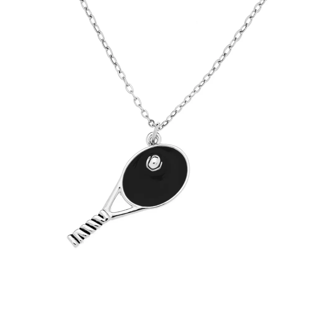 Tennis Racket Charm Necklace - Pick Color