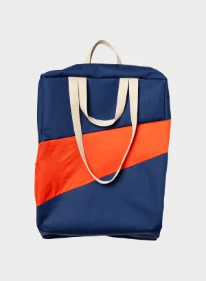 The New Tote Bag Navy & Red Alert Large