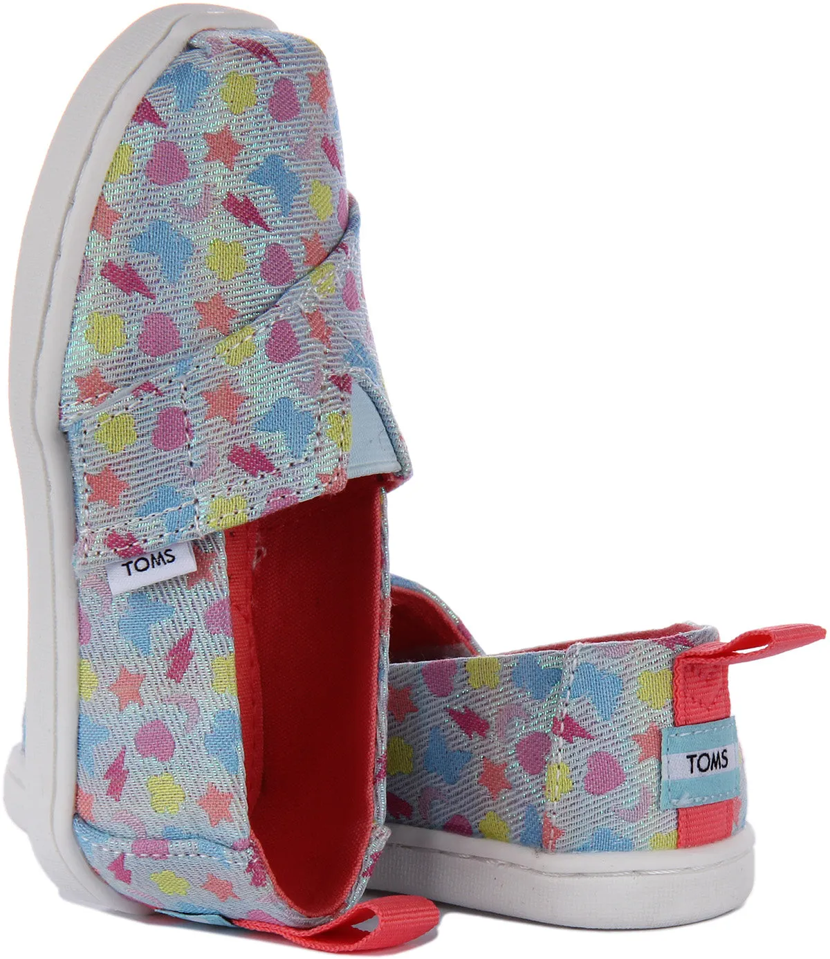 Toms Tiny Alpargata In Blue Stars For Infants