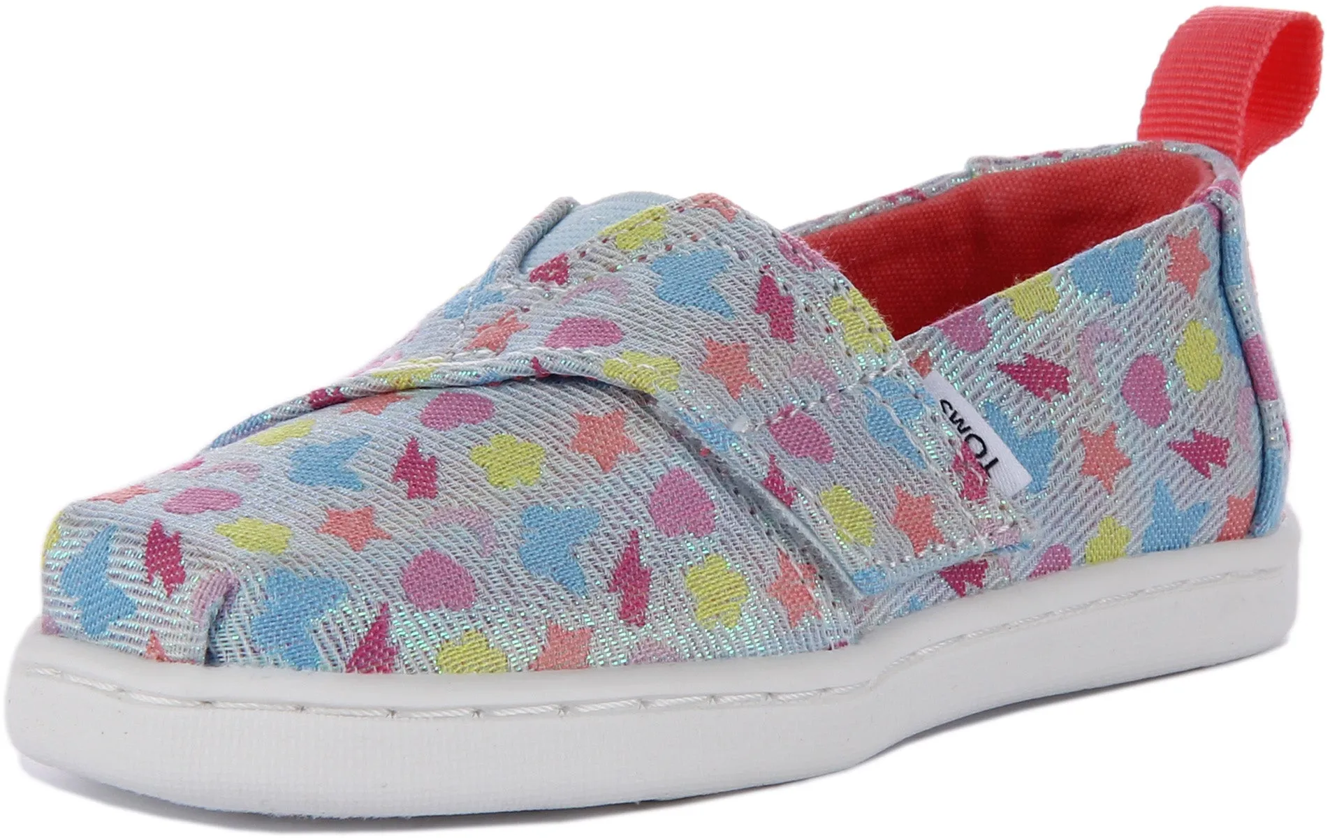 Toms Tiny Alpargata In Blue Stars For Infants