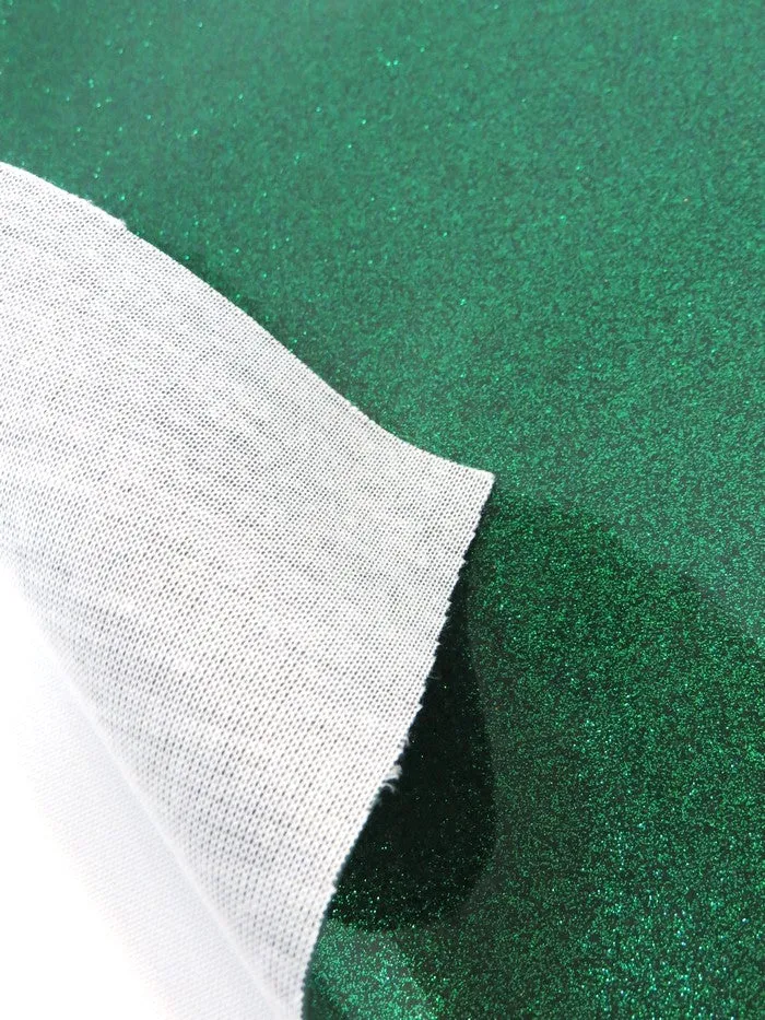 Ultra Sparkle Glitter Upholstery Vinyl Fabric / DARK GREEN / By The Roll - 40 Yards